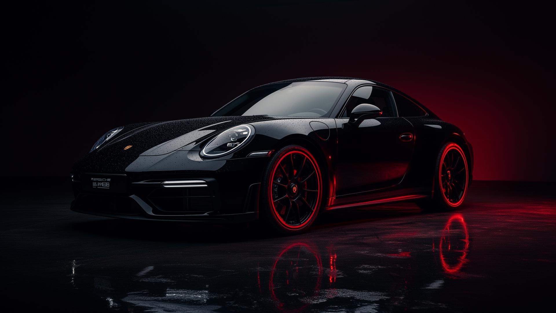 Glanzende zwarte auto na detailing